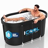 Upgraded Cold Ice Bath Tub for Athletes Wellness, 130 Gal XL Large Collapsible & Inflatable Cold Plunge Tub | 5 Layers for Post Exercise Recovery, Portable Bathtub for Home, Gym, Everywhere