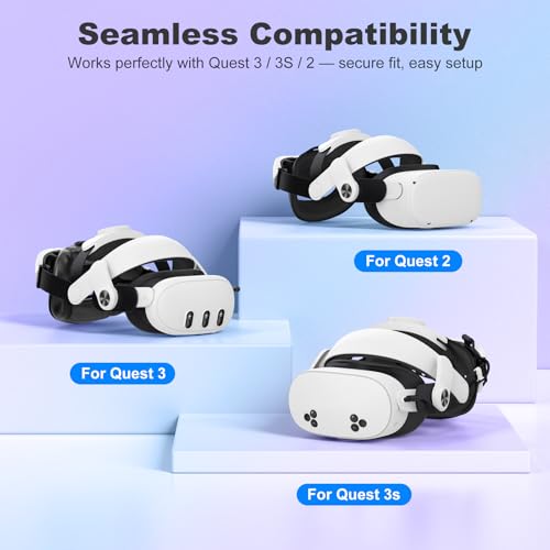 kawaye batery head strap for meta quest 3s32 head strapvr accessories replacement for elite strap with 7500mah batery pack extend 3-4h playtime vr headset strap enhanced supportampcomfort