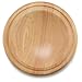 Checkered Chef Mezzaluna Cutting Board - Small Round Wooden Chopping Board For Mincing and Rocker Knives