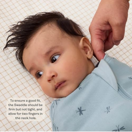 Image of ergoPouch Cocoon Swaddle Sleep Sack, 3-6 Months, 1.0 TOG, Daisies | Better Sleep for Baby, Gentle Snug Fit Helps Calm Startle Reflex, Made for Arms In /Out Sleeping, Soft Breathable Fabric