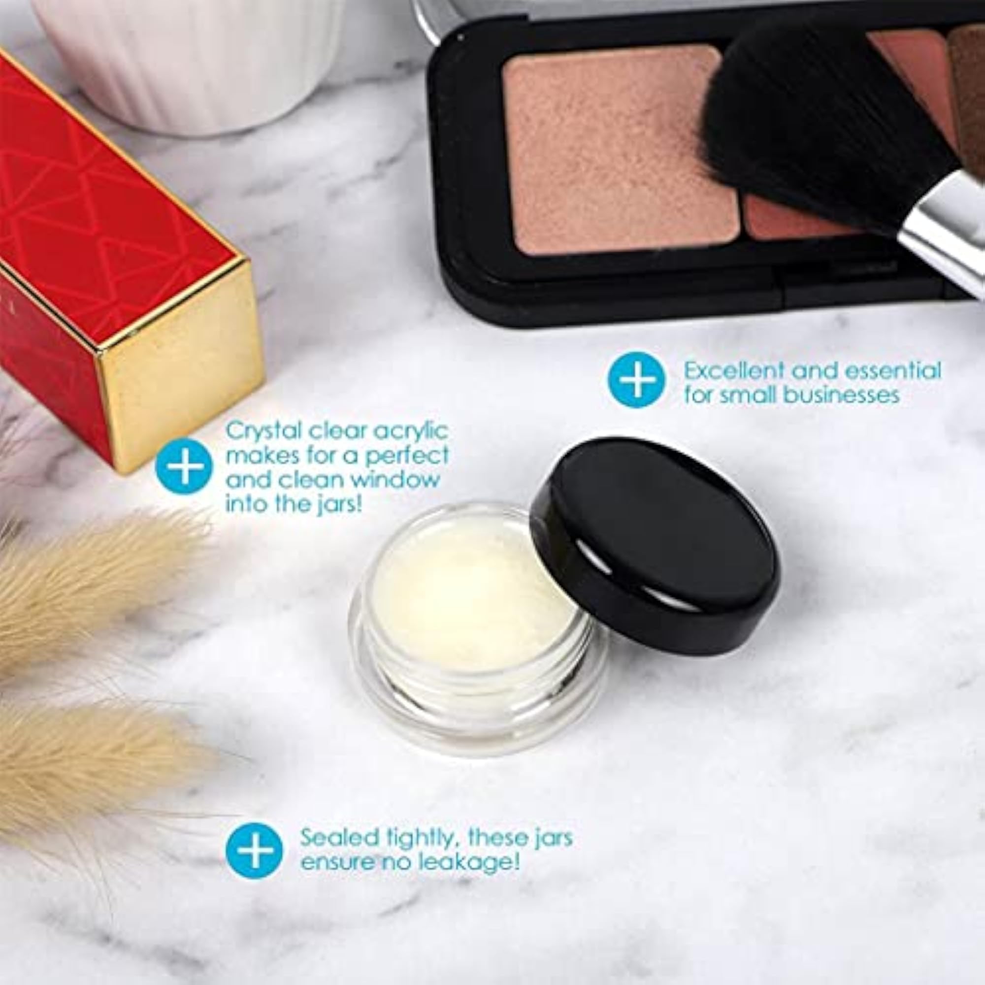 Empty Acrylic San Jar Transparent Cosmetic Container