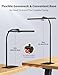 Kary LED Desk Lamps for Home Office, Tall Desk Light with Base, Flexible Gosseneck Adjustable Height 5-Level Dimmable Brightness & Color, Architect Lamp for Working,Reading,Crafting,Study