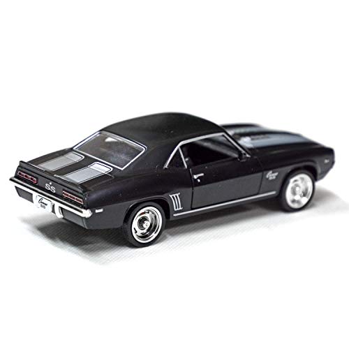 Image of Tianmei 1:32 Die-Cast Metal Car Model Pull Back Toy(Camaro 1969-Black) | 1:32 alloy metal die-cast car, pull-back action, openable doors & detailed interior, ideal for kids play and display.