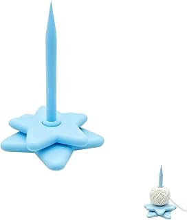 Star Yarn Holder for Crocheting and Knitting,Potable Yarn Spinner(Blue) | 3D Printed Crochet Yarn Holder Spinner, Tangled-Free Yarn Dispenser, DIY Craft Accessory for Handcrafters