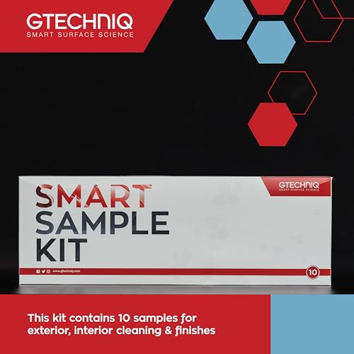 Gtechniq Auto Smart Sample Car Care Kit, 10-Piece Car Wash Kit for Car Detailing, Cleaning and Washing, 1.7 fl oz (50ml) Bottles in a Presentation Gift Box