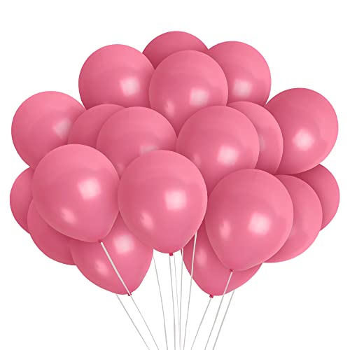 Treasured Gifted Matte Bright 12 Inch Rose/Baby Pink Balloons - 36 Soft/Pastel Pink Latex Globos Rosas - 36 Balloons