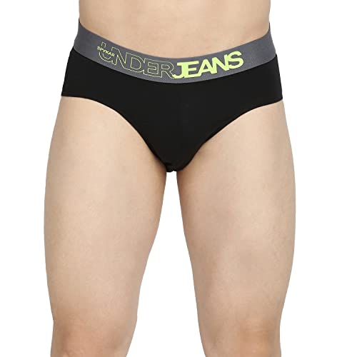 Image of Underjeans Men's Cotton Blend Regular Fit Solid Brief