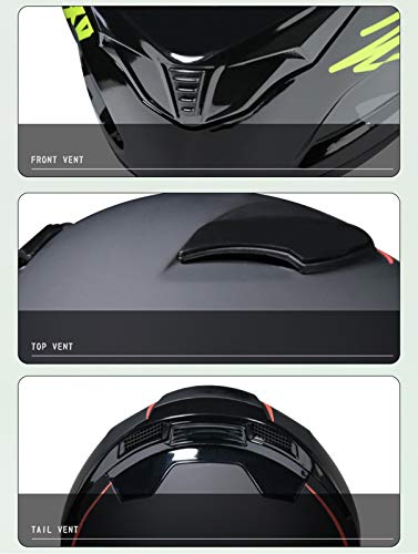 Casque moto modulaire bluetooth flip up double visière - 6