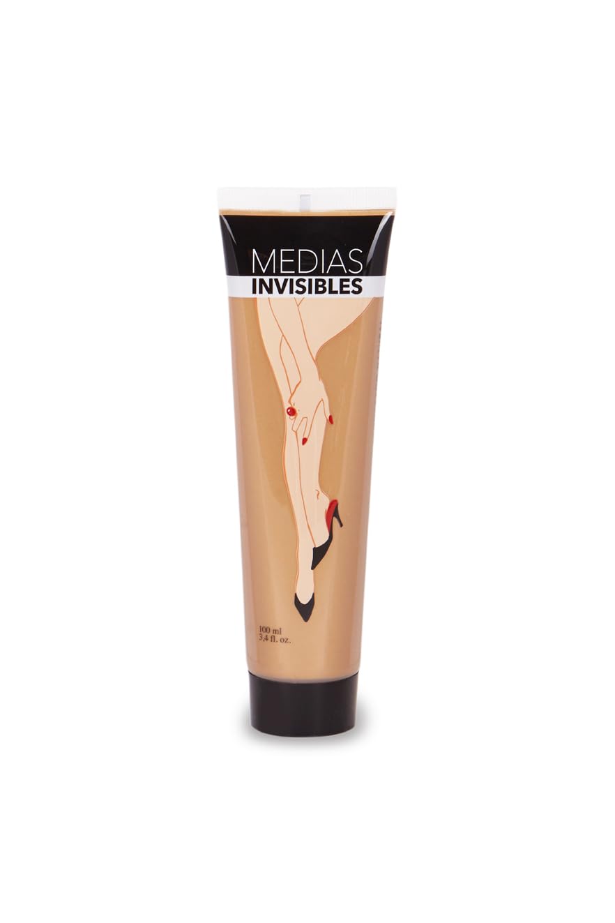 Las auténticas Medias Invisibles ®. Maquillaje corporal (sin autobronceador corporal, sin DHA), crema con color que disimula las imperfecciones de la piel y crea un efecto Media Invisible ®.