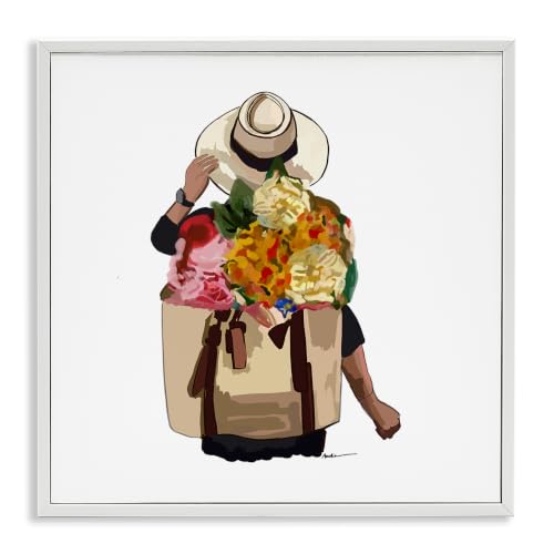 'Floral Backpack Mixed Blooms Summertime Sun'| Framed Giclee Art