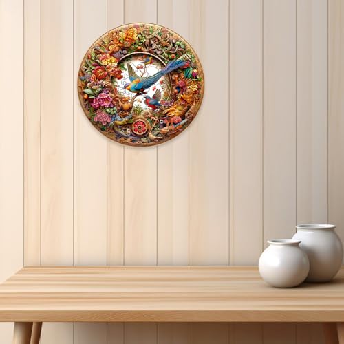 CENPEK Wooden Jigsaw Puzzles, Wise Bird Wooden Puzzles for Adults Unique Shaped Animal Wood Puzzles, Wooden Animal Puzzles for Adults - Image 4