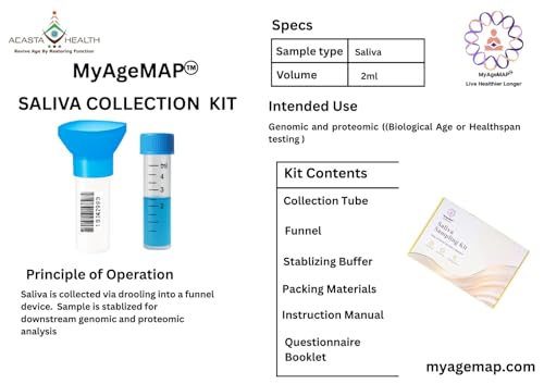 Image of Biological Age Test Kit, DNA Based Health & Longevity Report- Home testing kit for Real Age, Wellness & Fitness Insights