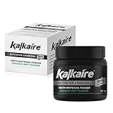 Kalkaire Black Edition Polvo de carbón blanqueador activado para dientes más blancos y encías saludables - Polvo blanqueador de carbón con sabor a menta y coco de Antilla Health
