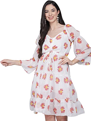 Image of FUNDAY FASHION Women's Fit And Flare Knee Length Dress