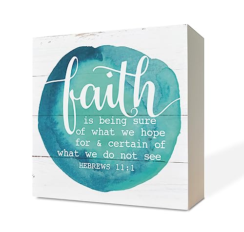Christian Sign, Wooden Box Sign Desk Decor, Bible Verse Wood