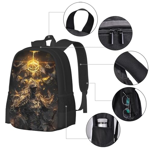 Game El-den Backpack Ring Game Casual Travel Daypack Laptop Bag for Men's Women's4