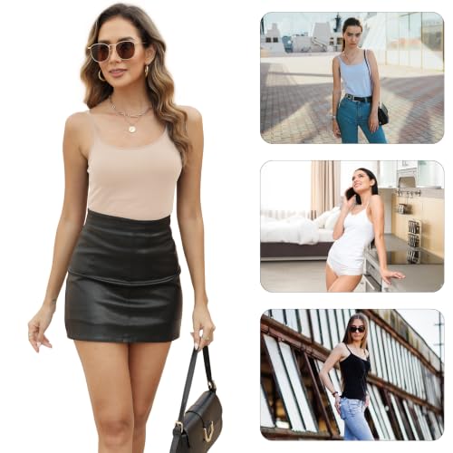 Image of BQTQ 5 Pcs Women's Camisole Tank Top Undershirt Spaghetti Strap Basic Camisoles