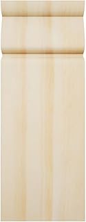 2 1/2"W x 6 1/2"H x 1"P Americraft Solid Wood Stain Grade Traditional Plinth Block, Pine