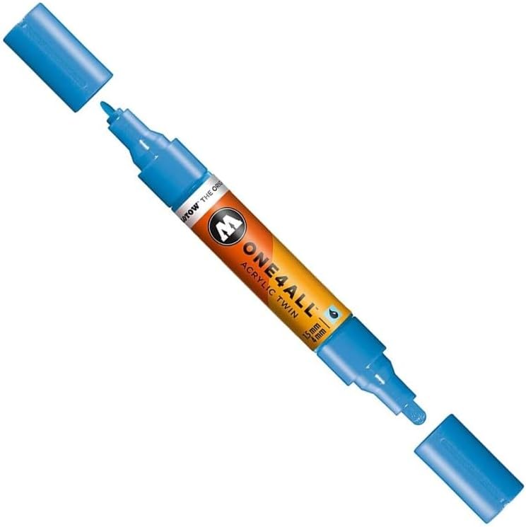 MOLOTOW ONE4ALL Acrylic Twin Pump Marker, 1.5mm and 4mm Nibs, Burgundy, 1 Each (227.404) (Pack of 2)