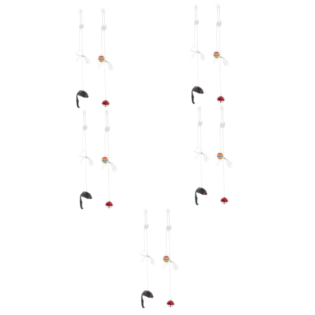 minkissy 10 Sets Katzenspielzeug Interaktives Katzenspielzeug Hängeseil Lustiges und Interessantes Katzenspielzeug für Hauskatzen Sicher und