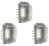 Sealproof 1-Gang Weatherproof in Use Outlet Cover | Horizontal/Vertical Outdoor Plug and Receptacle Protector, Lockable, UL Extra Duty Compliant, 18 Configurations, 3-Pack