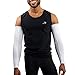 CompressionZ Men's Compression Shirt - Athletic Base Layer for Workouts Running Dry Fit Athletic Training Tank Top Black X-Large