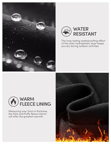 IUGA Fleece Lined Leggings Women Water Resistant Thermal Leggings Winter Warm Tights High Waist Hiking Pants with Pockets3