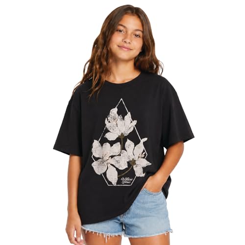 Image of Volcom Girls Shirts - Casual Crewneck Short Sleeve Graphic Tee Trendy Tops - Breathable Girls Summer Clothes