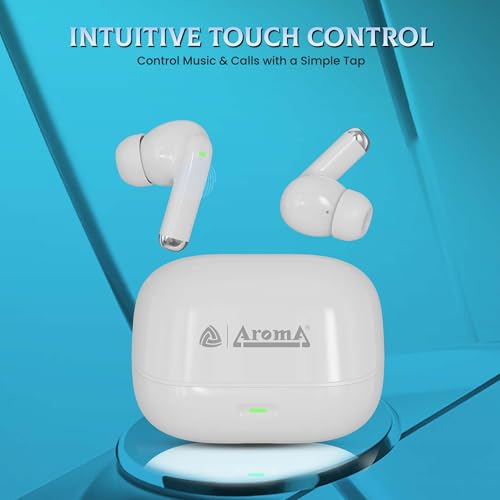 Image of AROMA TWS17 Edge - V5.4 Upto 60Hr Playtime*, ENC, Dual Paring, Fast Charging, Heavy Bass Bluetooth