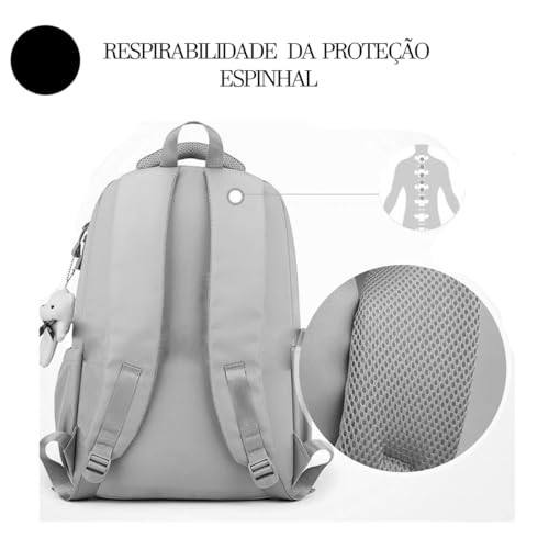 Mochila Fofa Feminina De Costas Bolsa Impermeável Escolar Leve Escolar Viagem Trabalho Faculdade Pas