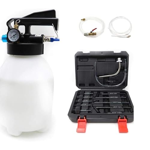 Máquina de llenado de aceite de transmisión neumática, diámetro de entrada de aire PT de 1/4', rango de temperatura 3F-140F, for llenado de ATF, recarga de aceite de engranajes, aceite diferencial, ga