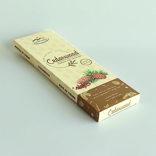Aroma Valley Cedarwood Incense Sticks - Traditional Handcrafted Masala Incense - 40 to 50 sticks approx.