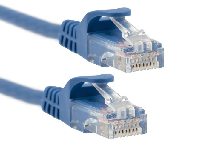 CablesAndKits - Cat 6 Ethernet Cables Snagless UTP, PVC Jacket (CM), 1 ft Ethernet Cable Blue, Pure Copper, RJ45 Computer & Networking Cat6 Patch Cables- Lifetime Wty