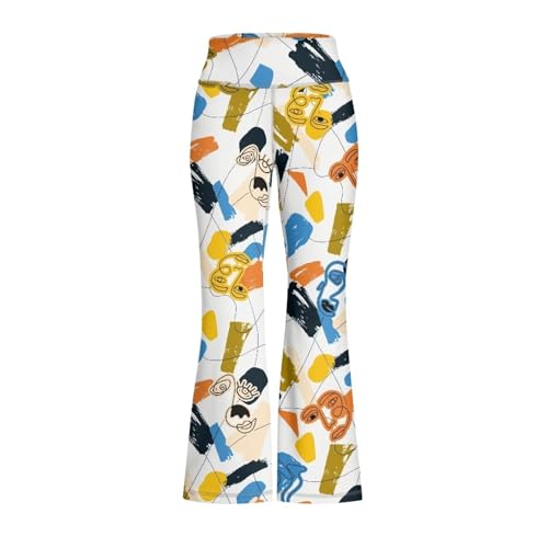 Hawapod Girls Flare Leggings High Waisted Butt Lift Bell Bottoms Tight Fit Tummy Control Bootcut Pants