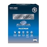 AllerEase Maximum Waterproof Allergy Zippered Mattress Protector, Queen | Zippered mattress encasement; moisture-wicking; hot-water washable; fits mattresses up to 15 inches deep, Queen size