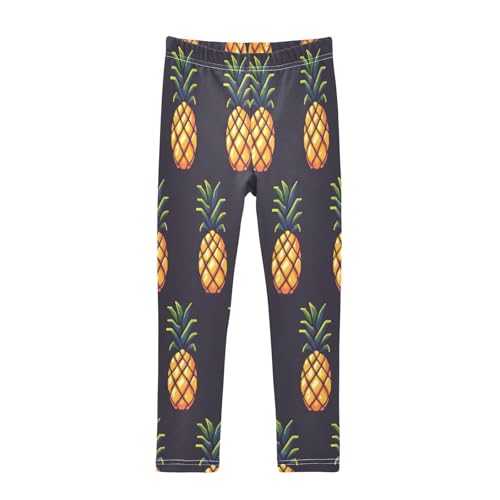 Toddler Girls Leggings Printed Yoga Pants Leggings Small Pineapple Hand Drawn for Kids