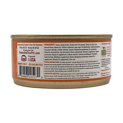 Tender And True Pet Food, Cat Food Can Antibiotic Free Wet Turkey Brown Rice, 5.5 Ounce #TOP6
