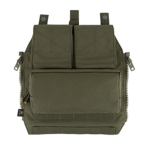 Phette tactique zippée Ranger Green KRYDEX pour porte-plaques AVS