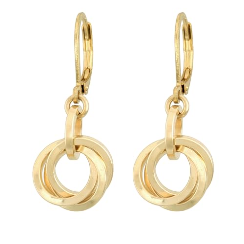 Classic 14K Gold‑Filled Leverback Dangle Earrings - Lightweight Nickel‑Free Hypoallergenic