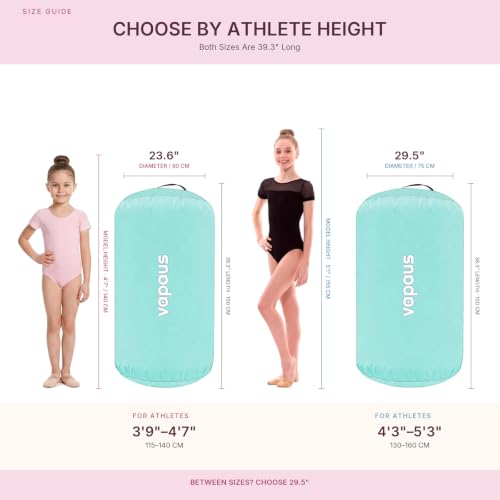 Vapaus Gymnastics Air Barrel Inflatable Tumbling Roller Mat Back Handspring Trainer Air Roller Tumbler Octagon Barrel Gymnastics Equipment for Tumble Track Cheerleading Yoga Training Durable AntiSlip Double Seal Without Pump by vapaus - Used condition - Image 3