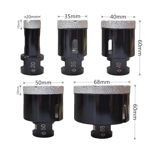 Forets diamantés à brasage sous vide x6 pour carrelage et quartz - 3