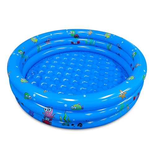 Aischens Piscine Gonflable pour Enfants et Tout-Petits, Diamètre 130 cm Piscine pour Enfants avec...