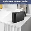 Compact Paper Towel Dispenser Countertop, Single Sheet Dispensing with Built-in Spring, Visible Window, Easy Top Refill, Non-Slip Base for Bathroom, Kitchen, Office(Black)