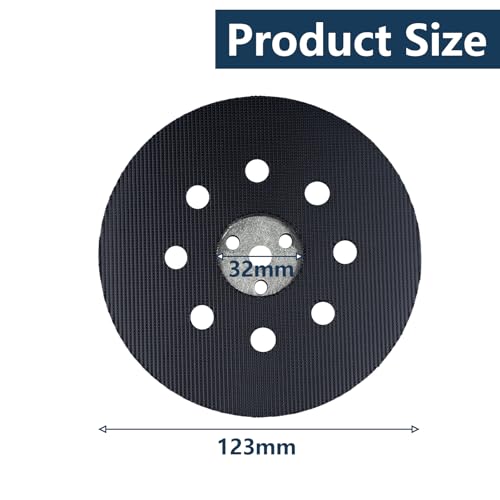 NineSSJLY 125 mm Schleifteller – Kompatibel mit BOSCH PEX 12 / PEX 12 A/PEX 125 / PEX 125 AE Exzenterschleifer – 8-Loch Schleifpad mit Klettverschluss, hitzebeständig bis 80 °C, langlebig