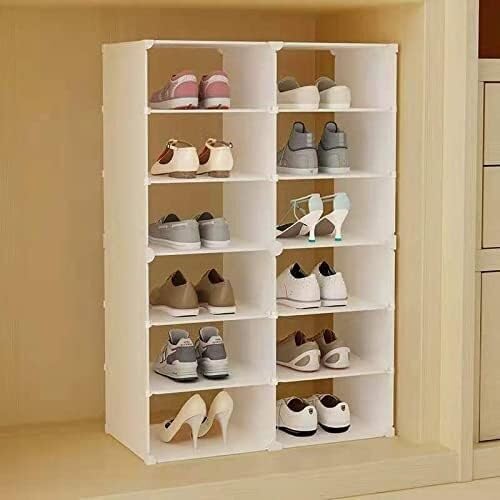 Zapatero divisor en gradas blanco tipo caja organizadora de utilidad