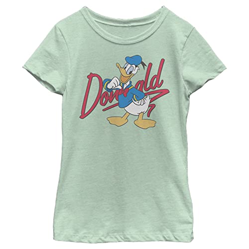 T-shirt Donald Disney pour fille en coton chiné menthe taille M