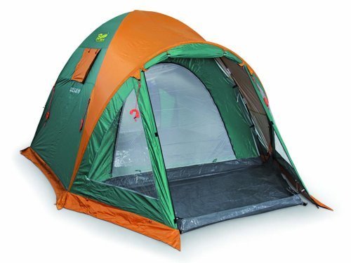 Bertoni Tende Giglio 4 XL VIP Giglio 4 XL Vip Tenda da Campeggio a Catino Unico, Verde/Arancio, Unica