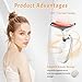 Yolopim 7 Color Face and Neck Massager for Skin Care, Multifunctional Facial Tool With Non-Slip Design, White