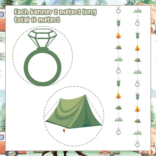 Décoration de camping EVJF durable pour bannière de camp extérieur chic - 7