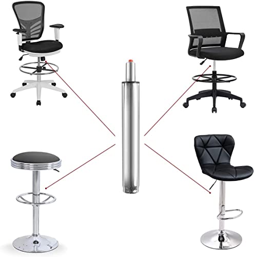 Image of Css -Replacement Bar Stool /High /Height Gas Lift Cylinder Chrome,Tall Hydraulic Piston Pneumatic Shock Universal Size, Full Stool Height (Extended Height:28'' /710mm) (Bar Stool Hydraulic)
